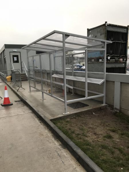 Fabrication and installation of Smoking Shelter.: Swipe To View More Images