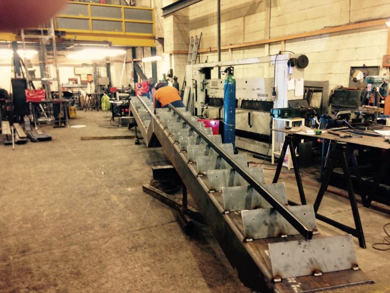 Solihull Library: Fabrication of staircase at our works.: Swipe To View More Images