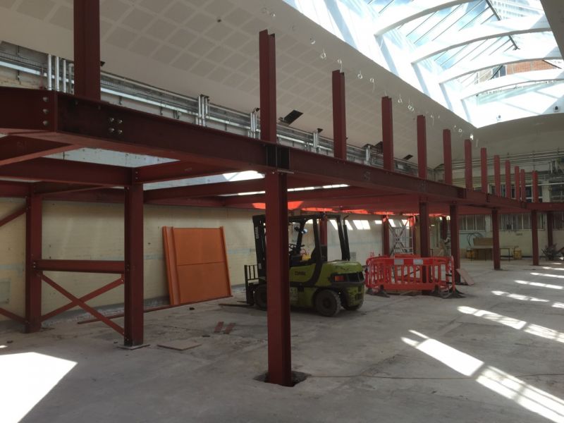 Laboratory B'ham University: Fabrication & installation of Mezzanine floor.: Swipe To View More Images