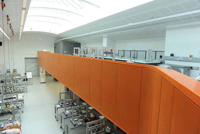 Laboratory B'ham University: Completion of Mezzanine floor and panels.: Swipe To View More Images