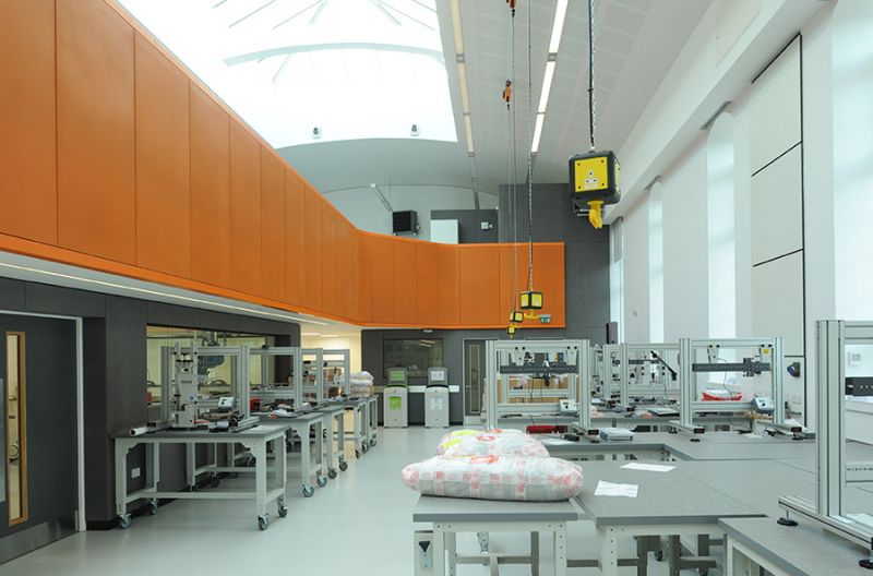 Laboratory B'ham University: Completion of Mezzanine floor and panels. : Swipe To View More Images