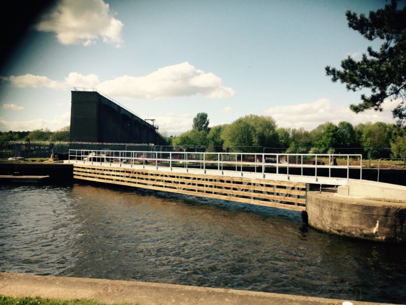 Holme Pierrepont Country Park: Bridge completion.: Swipe To View More Images