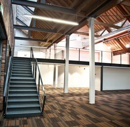 Fabrication and installation of Mezzanine floor and staircase at Birmingham office space.: Click Here To View Larger Image