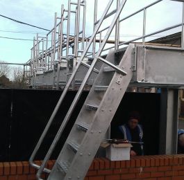 Installation of Walkway over water tank at Meggitt Coventry.: Click Here To View Larger Image