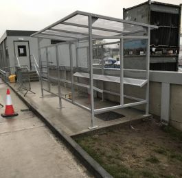 Fabrication and installation of Smoking Shelter.: Click Here To View Larger Image
