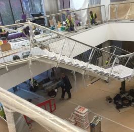 Solihull Library: Stage 2 installation of staircase & Balustrade.: Click Here To View Larger Image