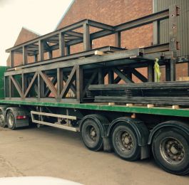 Holme Pierrepont County Park Fabrication of Bridge.: Click Here To View Larger Image